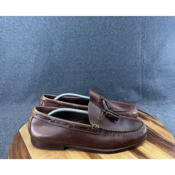 GH Bass & Co Layton Brown Leather Tassel Loafers Men's 11D - Picture 1 of 15